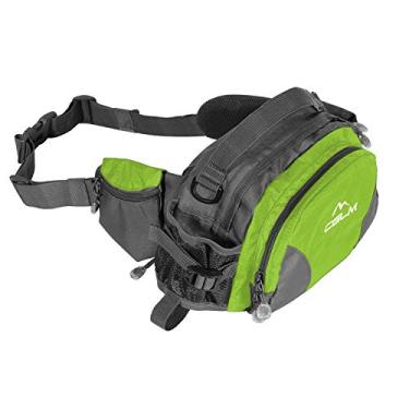Imagem de Pochete de caminhada com suporte para garrafa de água para homens, mulheres, atividades ao ar livre, caminhada, corrida, lombar adequada para telefones iPhone, iPod, Samsung, Verde (green03), Medium,