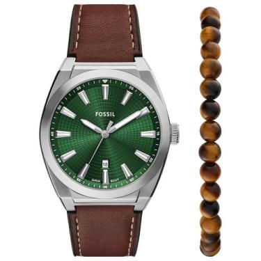 Imagem de Kit Fossil Masculino Everett Prata - FS6080SET/0VN