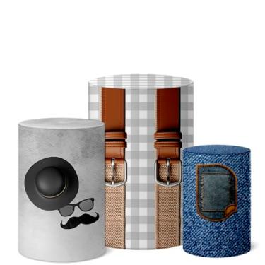 Imagem de Trio Capas Cilindro Decoração Festa Veste Fácil Dia dos Pais (CLPAI0029)