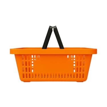 Imagem de Cesta cestinha de compra plástica para supermercado mercado (LARANJA-1)