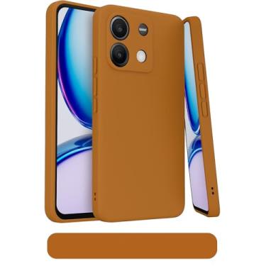 Imagem de Capa Capinha PREMIUM Compatível Motorola Moto Edge 60 e Edge 60 Fusion Silicone Macio Interior Veludo - Proteção De Câmera (Marrom)