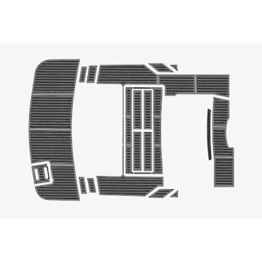 Imagem de HRTNMC Adequado para 1998-2003 Tiara 4000 Express Cockpit Swim Platform 1/4 "6 mm EVA Artificial Teak Floor - (preto sobre cinza escuro)