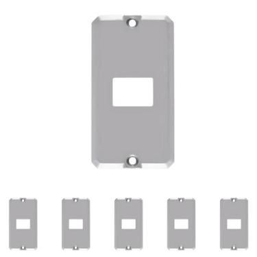 Imagem de 6 Tampa Condulete Alumínio Tomada Rj Medida 3/4 Sieg