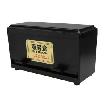 Imagem de Generic Dispensador de canudos, suporte para hashis, caixa de armazenamento prática para canudos, para cozinha doméstica, fast food, restaurante, café, loja, L Non Adjustable