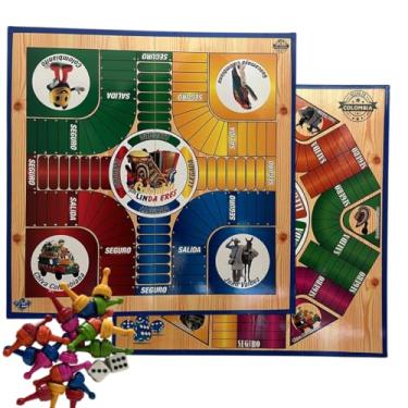 Imagem de Parques Magnetico Colombiano-50 X 50 Cm-Plegable- Doble Cara - De 4 Y 6 Jugadores - Colombian Parques Board Game, Parcheesi Board Game, Parchis, Ludo - Colombia - Adult Game