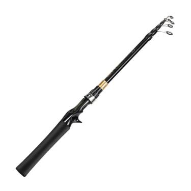 Imagem de Vara de pesca telescópica vara de pesca ultraleve de fundição de peso 1,8-2,4 m, fibra de carbono, equipamento de pesca para viagem, vara de pesca telescópica (2,4 m)