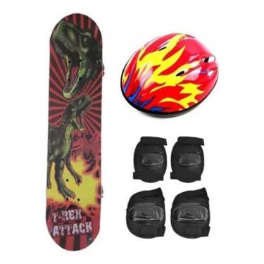Imagem de Skate Infantil Com Kit De Proteção E Bolsa Estampas Variadas