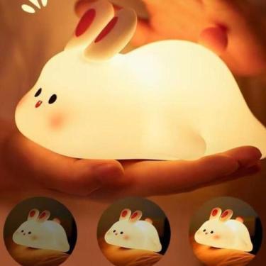 Imagem de Luminária de Coelhinho Decorativo Funcional Quarto Bebê Criança Infant