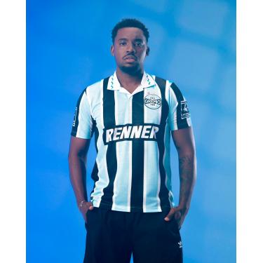 Imagem de Camiseta Grêmio Retrô Renner 1995 Masculina, Azul/Preto, G