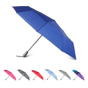 Imagem de totes Guarda-chuva dobrável masculino e feminino com proteção solar à prova de vento e fechamento automático, Azul (Soda Blue), 55" Canopy