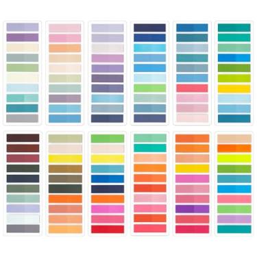 Imagem de KICNIC Marcadores de página com abas adesivas de índice, 3000 peças, abas autoadesivas para marcação e destaque de página 120 cores, gravável, reposicionável