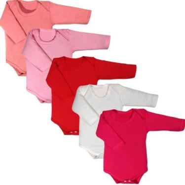Imagem de Kit 5 Peças Body Bebe Malha Liso 100% Algodão Menino - BEBE MALUCO, Me