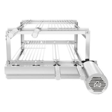 Imagem de A3 Grill Tradicional - Motor Giratório para 4 Espetos + 2 Grelhas Auxi