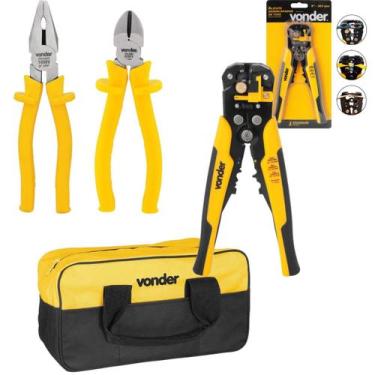 Imagem de Kit Jogo Alicate Decapador Fio Ferramentas Eletricista Profissional 4 