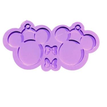 Imagem de R308 Molde de silicone 2 bolas natal ratinho resina decorar - confeita