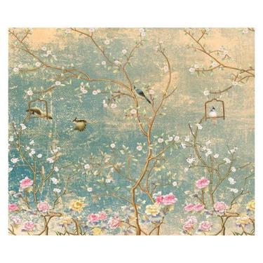 Imagem de Papel de Parede Adesivo Infantil Pássaros Flores Quarto Menina - 619pc