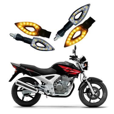 Imagem de Kit 4 Setas Esportivas P01 para Moto Honda CBX250 TWISTER 2016 2017 20
