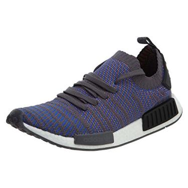 Imagem de adidas Originals Tênis de corrida masculino NMD_r1 Stlt Primeknit, Alta resolução azul/preto/coral giz, 4.5