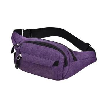 Imagem de Bolsa De Cintura Unissex De Grande Capacidade, Cor Sólida, Transversal