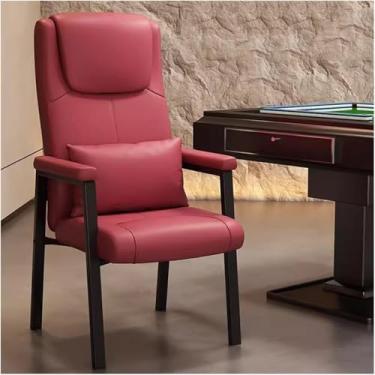 Imagem de Cadeiras De Escritório Com Apoio Lombar, Cadeiras Ergonômicas De Encosto Alto Com Almofada Acolchoada, Poltronas De Couro Cadeira De Sotaque Cadeiras De Banheira Modernas P, Blue, One Size