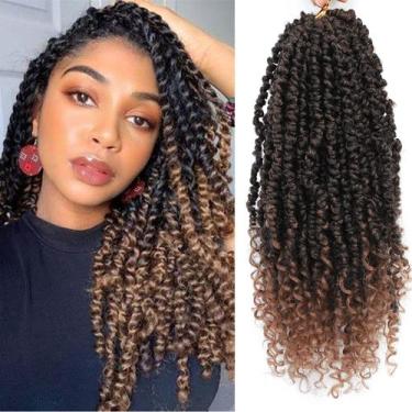 Imagem de Cabelo de crochê Passion Twist BEFUNNY, pré-torcido, 30 cm, 9 pacotes