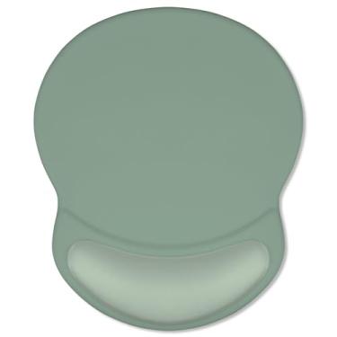 Imagem de ITNRSIIET Mouse pad ergonômico com descanso de pulso em gel confortável, base de poliuretano antiderrapante, superfície texturizada lisa, reduz a fadiga das mãos e a dor no pulso, 22 x 18 cm para