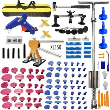 Imagem de WEILUXU 150 pçs/conjunto Kit de remoção de amassados sem pintura para carro, ferramenta de reparo de carroceria, ferramentas de remoção de amassados, ferramentas de reparo de danos de granizo, kit de