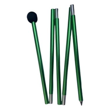 Imagem de rockible Mastro de lona, ​​mastro de barraca de liga de alumínio, mastro de barraca para toldo de caminhada na praia, acampamento ao ar livre, Verde