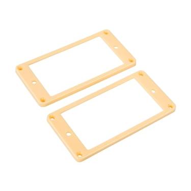 Imagem de Banworks Anéis Humbucker Plásticos Humbucker Captador Capas de Captador 4 x 4 mm Moldura para Guitarra Elétrica Estilo LP Epiphone Les Paul Pacote com 2 JT/SYQG-18 Creme