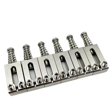 Imagem de Kaynes 6 peças de selas de ponte de guitarra de 10,8 mm – selim de pontes tremolo de aço inoxidável para substituição de guitarra elétrica Fender Telecaster Tele Stratocaster Strat Style (10,8 mm)