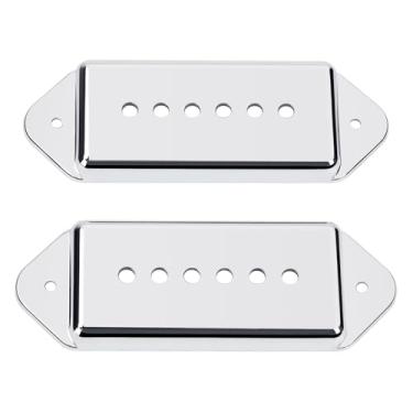 Imagem de Banworks Capas de captador de plástico P90 para guitarra elétrica P90 capas de captador de orelha de cachorro 52 mm (2-3/64 polegadas) Capas de captador de ponte para guitarra elétrica Epiphone Les