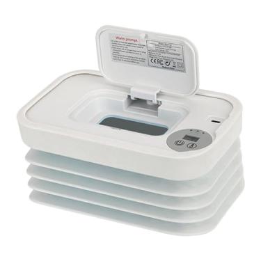 Imagem de Esquirla Aquecedor de lenços umedecidos para bebês, aquecedor uniforme de 55/60/65 °C, grande capacidade, máquina de lenços umedecidos, de fraldas para, Branco