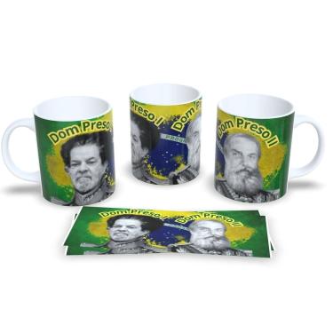 Imagem de Caneca de Porcelana Meme Político Dom Preso 1 e Dom Preso 2