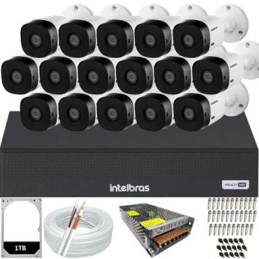 Imagem de Kit Cftv 16 Câmeras Full Hd 1220b 1080p Intelbras Dvr 3116c Inteligênc