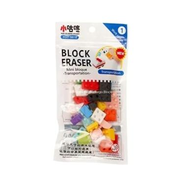 Imagem de Borracha Bloco de Montar, Mini Blocos de Transporte, Brinquedo Educativo, Papelaria Divertida.
