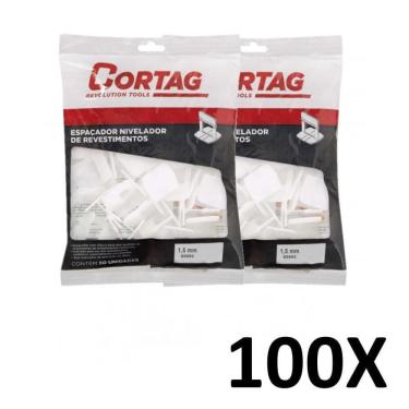 Imagem de Kit 100 Espaçador Nivelador Revestimento Porcelanato 1,5Mm