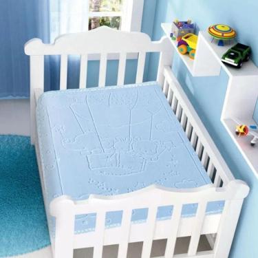 Imagem de Cobertor Infantil Raschel Com Relevo Azul - Jolitex