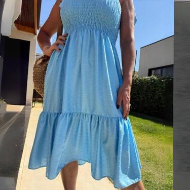 Imagem de Vestido Feminino Midi Plus Size De Alcinha Fresquinho Perfeito Para O 