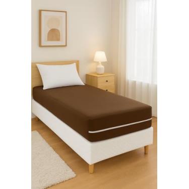 Imagem de Capa Protetora Colchão Solteiro Com Zíper Malha Gel Luxo (4-TABACO)