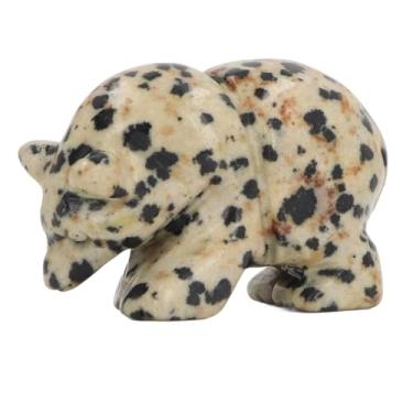 Imagem de HEEPDD Crystal Bear Fengshui Requintado Artesanato de Bolso de Bolso Figure Pedra Luck Positividade de Pedras Preciosas Esculpidas à Mão, Preciosa Esculpida à Mão para Decoração de Casa Decoração de