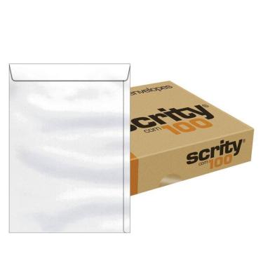 Imagem de Envelope saco branco SOF347 370x470mm caixa com 100 unidades Scrity