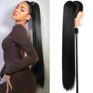 Imagem de Extensões de rabo de cavalo SEIKEA com cordão longo e reto 35 cm