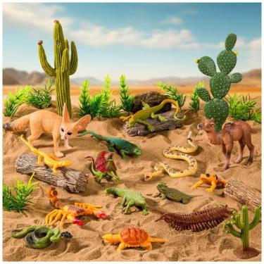 Imagem de Conjunto de estatuetas de animais do deserto XGHSHW, 32 unidades com d