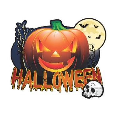 Imagem de Painel Abóbora Assombrada Decoração de Festa Halloween Dia das Bruxas 