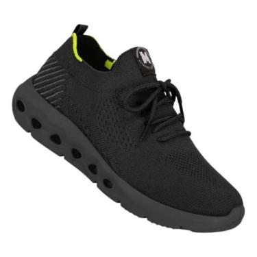 Imagem de Tênis Infantil Molekinho Masculino Sport Slip-on Preto, Preto, Amarelo