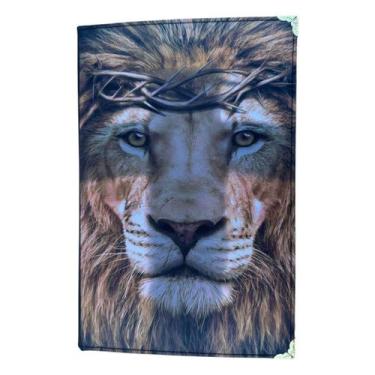 Imagem de Bíblia NVT Leão coroa espinhos Capa dura acolchoada - central