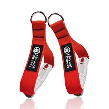 Imagem de J Bryant Alças de ginástica de metal fitness para fixação de máquina de cabos, alças de liga de alumínio resistentes, alças de treino duráveis para faixas de resistência polia sistema de puxar para