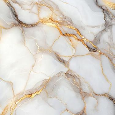 Imagem de HOMETITUTE 10 peças de 30 x 30,5 cm com aparência de mármore de veia dourada para piso de vinil autoadesivo removível para banheiro, entrada, decoração de quarto