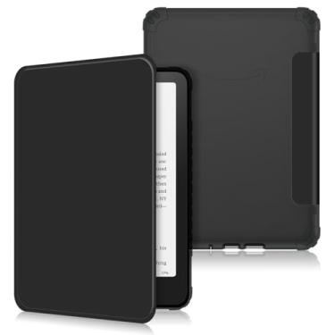Imagem de USTIYA Capa para Kindle Paperwhite 12ª geração 7 polegadas 2024, Couro Protector, Feita de PC + PU, com Função de Acordar/Aativar (Preta)