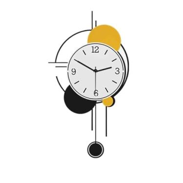 Imagem de XFNVXC Relógio de parede mecânico grande e pêndulo silencioso, pêndulo industrial, relógio de parede para casa/D/63,5 cm (D 63,5 cm)